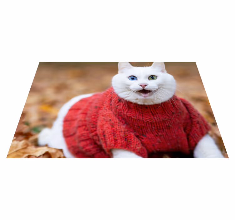 Tapete vinílico para gabinete Animal gato sorridente fofo - TenStickers