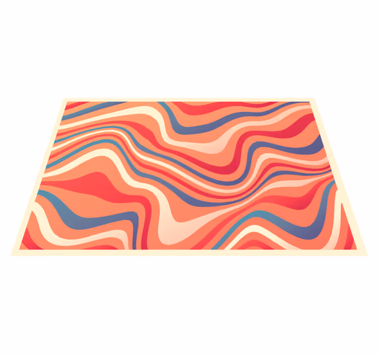 Tapete vinílico moderno esquema de cores onduladas - TenStickers