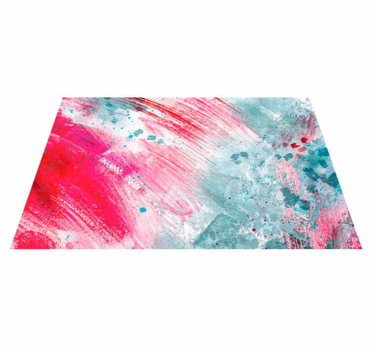 Tapete vinílico para gabinete Respingo colorido de arte moderna - TenStickers