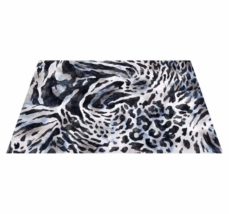 Tapete de vinil cinza zebra aquarela com estampa animal - TenStickers