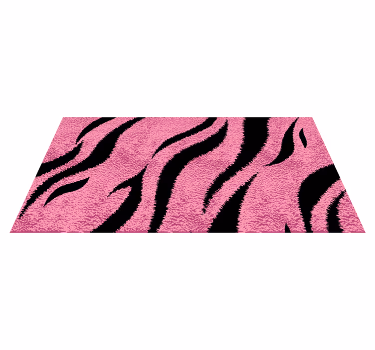 Tapete de vinil com estampa animal de pele de tigre rosa - TenStickers