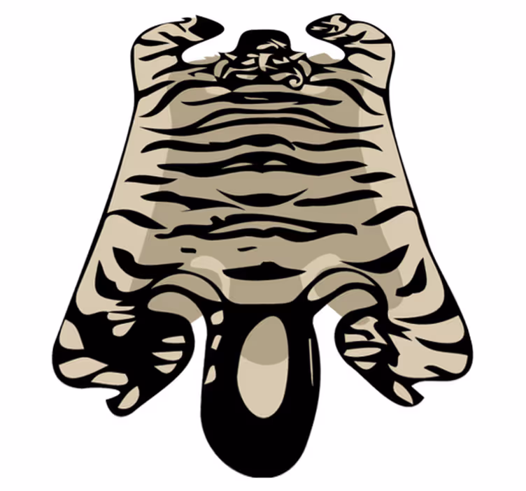 Tapete vinílico estampa de animal listras de tigre elegantes - TenStickers