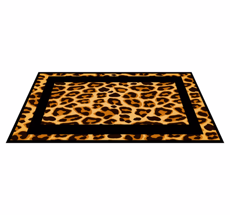 Tapete vinílico estampa de animal motivo leopardo retangular - TenStickers