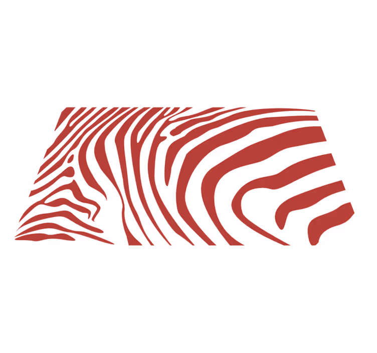 Tapete de vinil com riscas zebra vermelhas com estampa animal - TenStickers