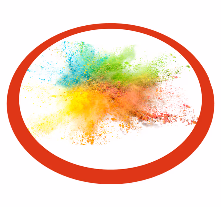 Tapete de quarto colorido com tinta a pó - TenStickers