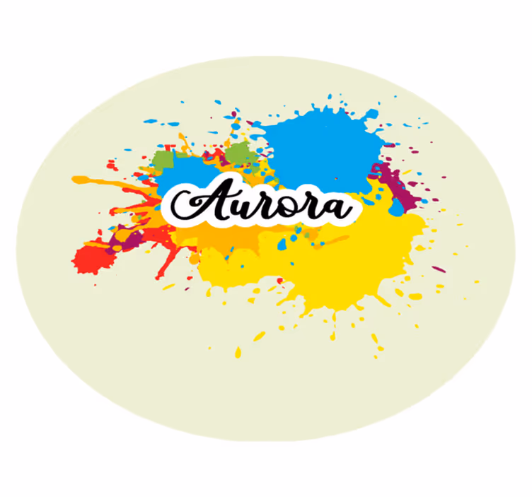 Cores e nome personalizado tapete de vinil - TenStickers