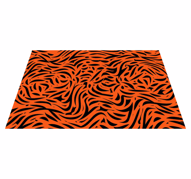 Tapete vinílico estampa de animal padrão laranja dinâmico - TenStickers