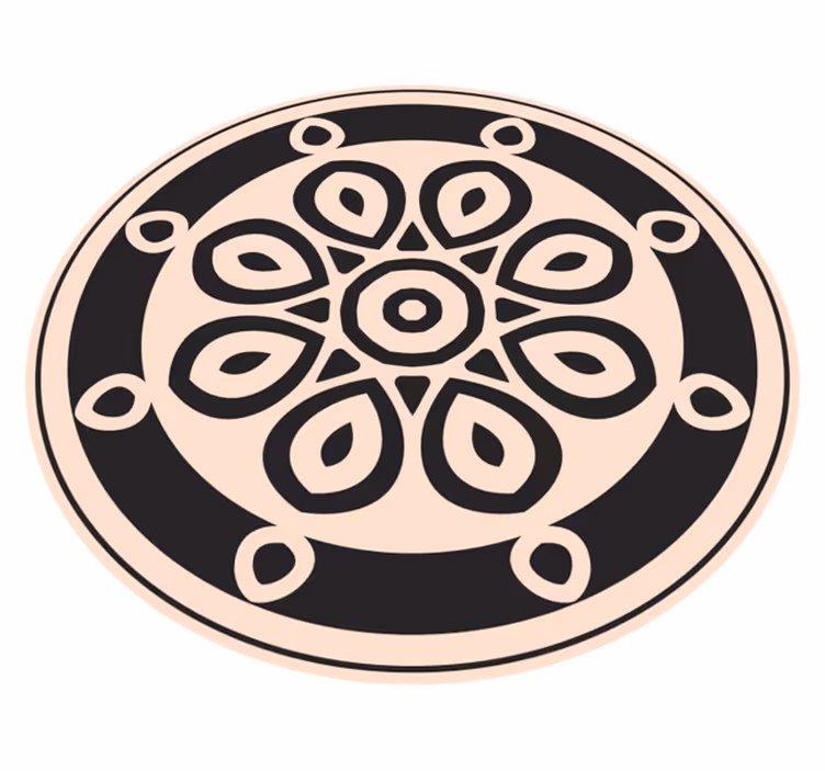 Tapete vinílico de mandala motivo circular elegante - TenStickers