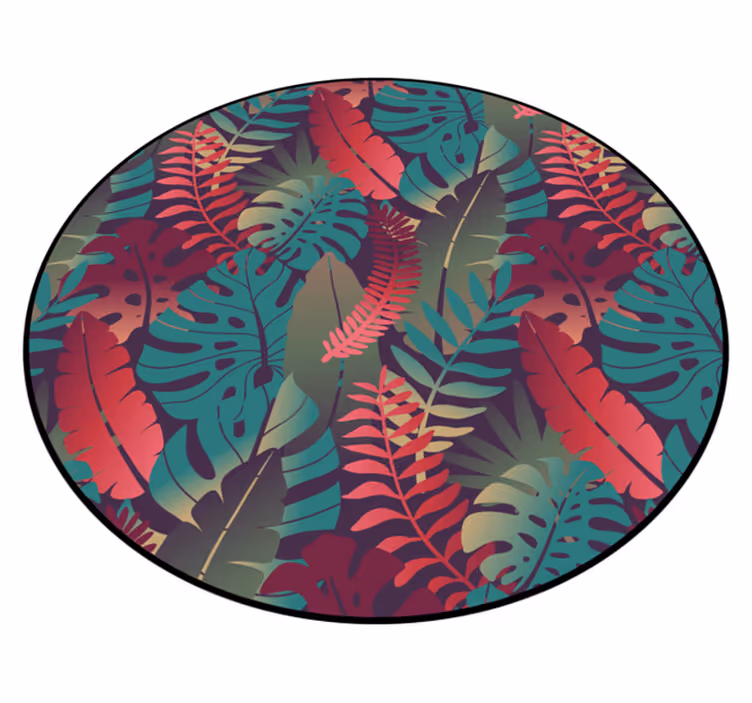 Tapete de vinil exótico com flores circulares - TenStickers