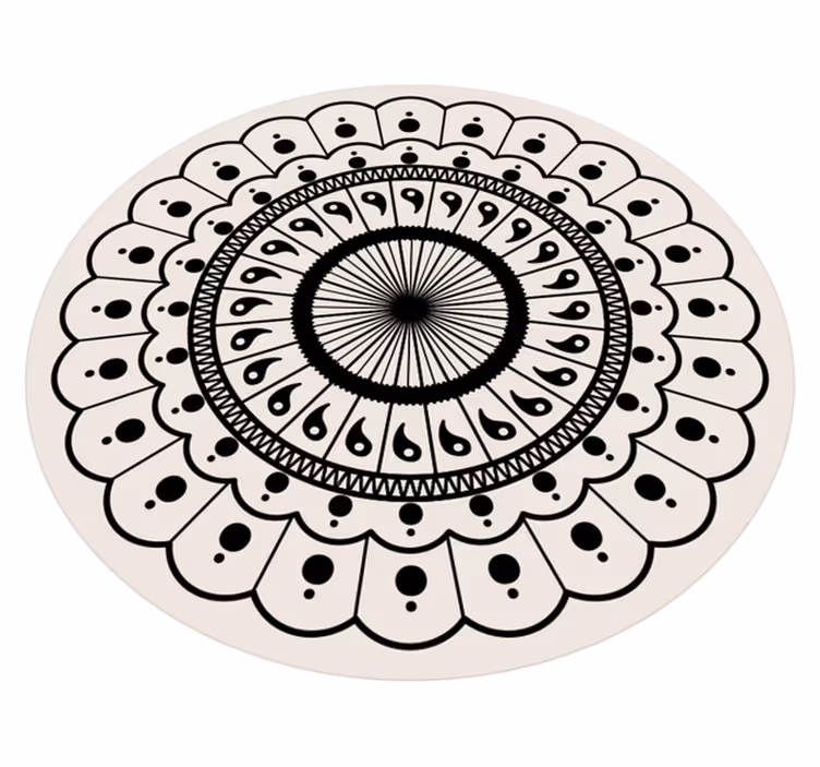 Tapete circular boho mandala quarto - TenStickers