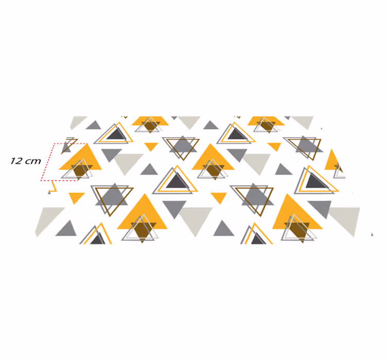 Tapete vinílico sala de estar motivo triangular nórdico - TenStickers