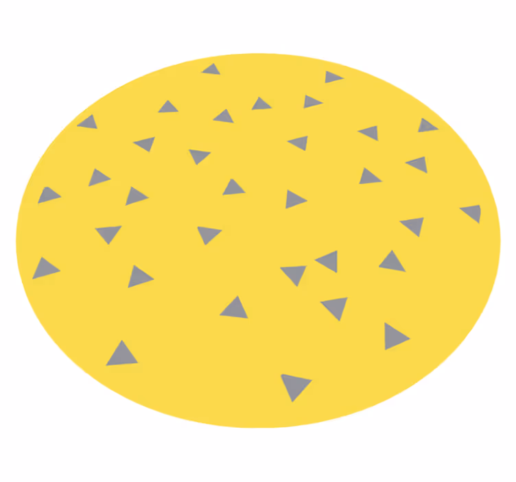 Tapete vinílico geométricas desenho de triângulo amarelo - TenStickers