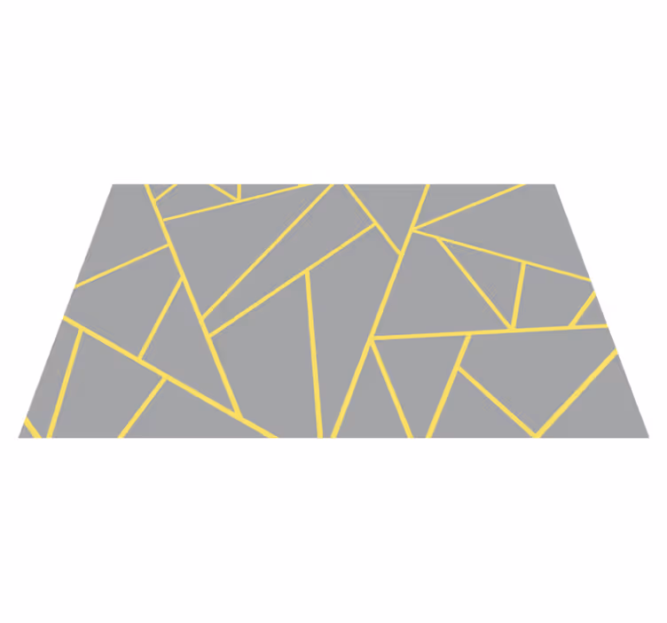 Tapete vinílico geométricas amarelo e cinza moderno - TenStickers