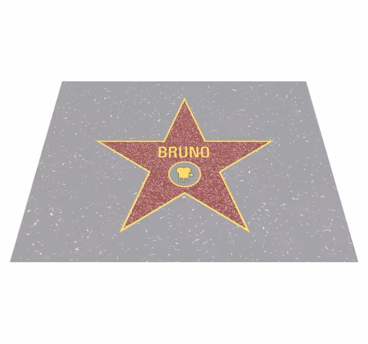 Tapete vinílico com nome reconhecimento de estrelas - TenStickers