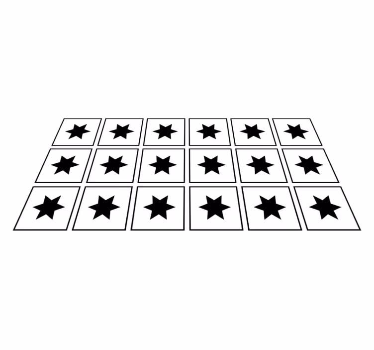 Tapete vinílico estrelas motivo preto e branco - TenStickers