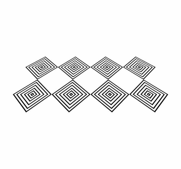 Tapete vinílico geométricas quadrados concêntricos - TenStickers