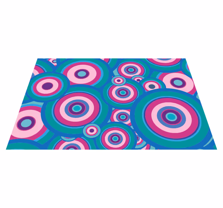 Tapete vinílico geométricas motivos circulares coloridos - TenStickers
