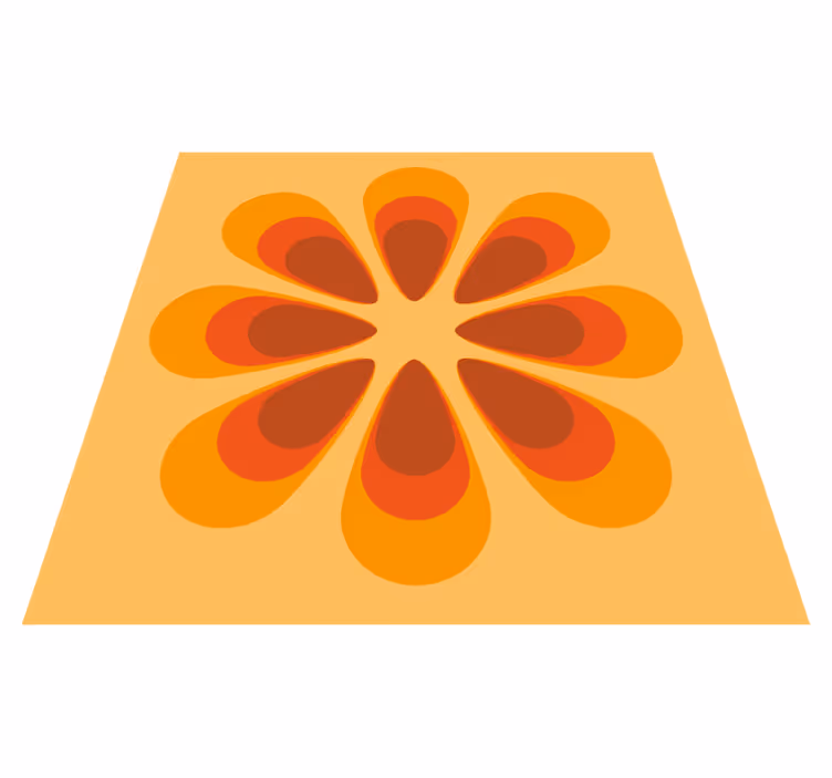Tapete vinílico sala de estar formato floral retrô - TenStickers