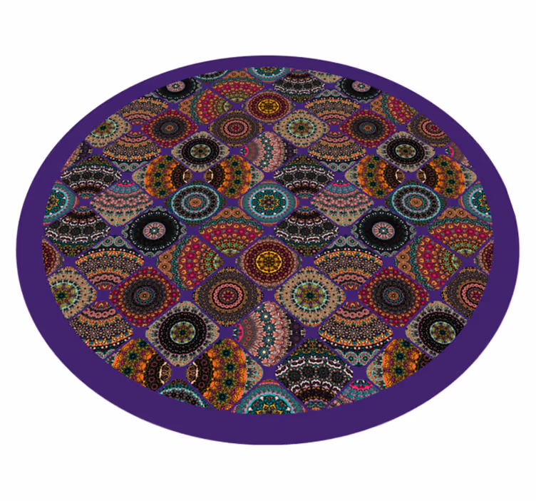 Tapete de mosaico vintage colorido patchwork - TenStickers