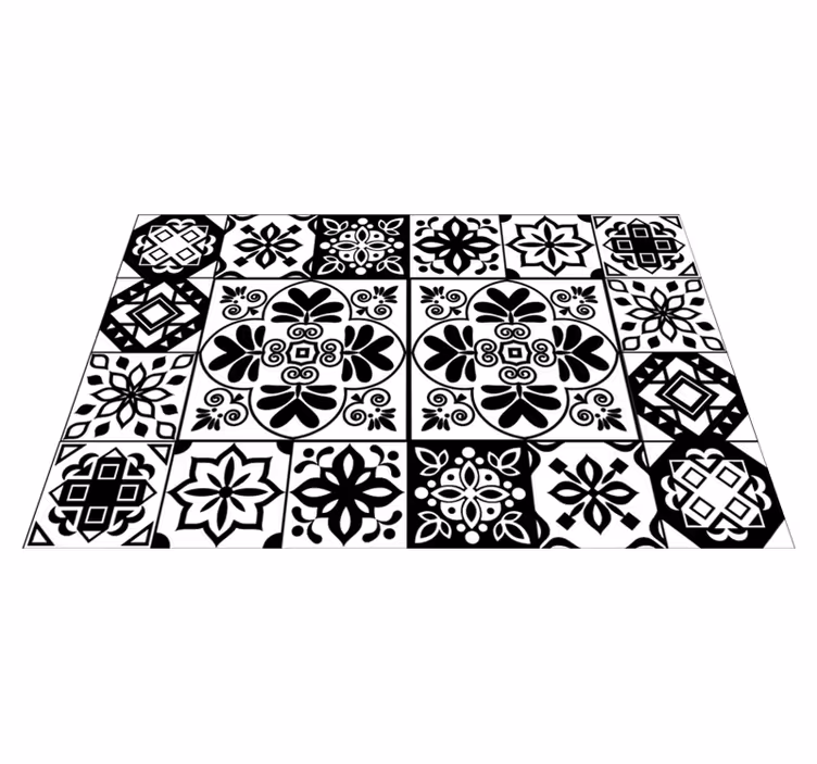 Tapete vinílico azulejos desenho geométrico espanhol - TenStickers