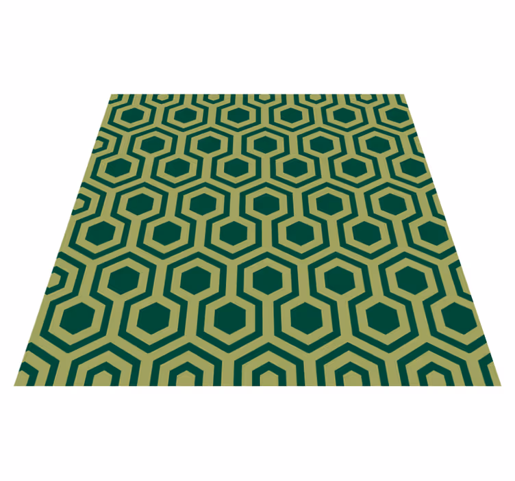 Tapete de azulejos hexágono verde vintage - TenStickers