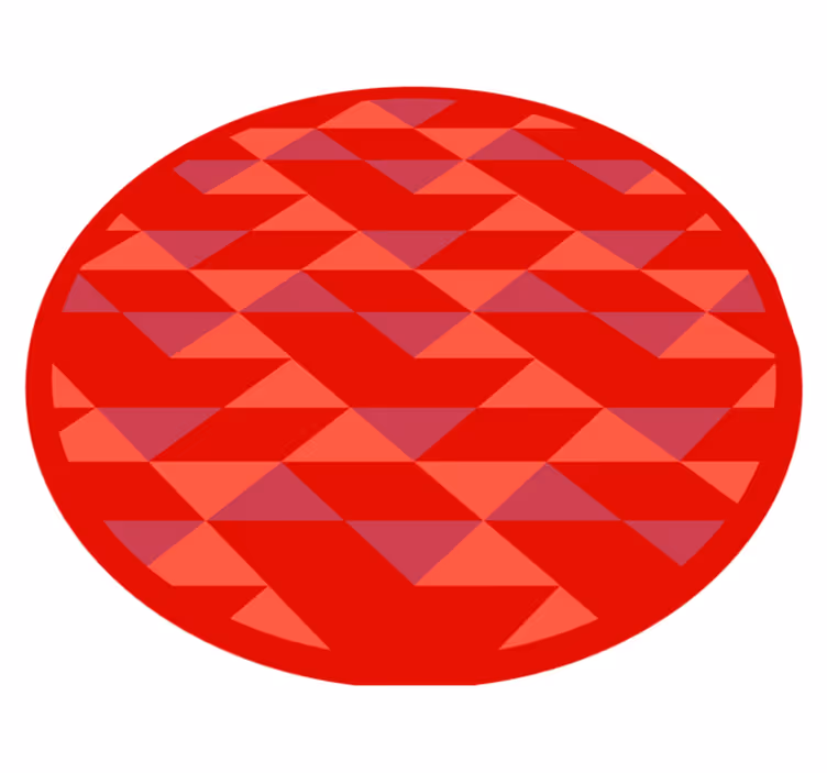 Tapete vinílico geométricas padrão de triângulo vermelho - TenStickers