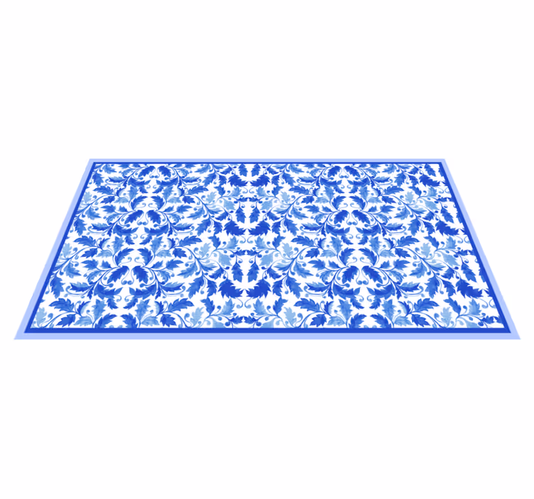 Azulejos azuis e carpete trançado - TenStickers
