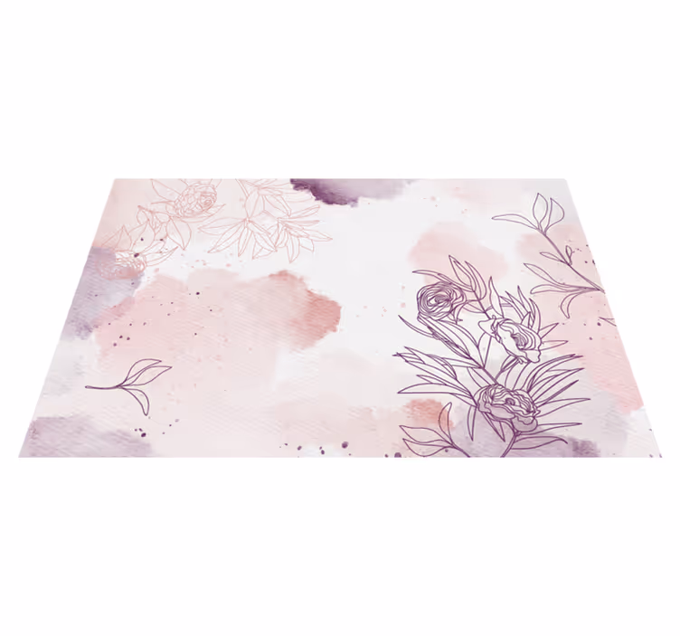 Tapete vinílico flores e plantas suave toque de flor - TenStickers