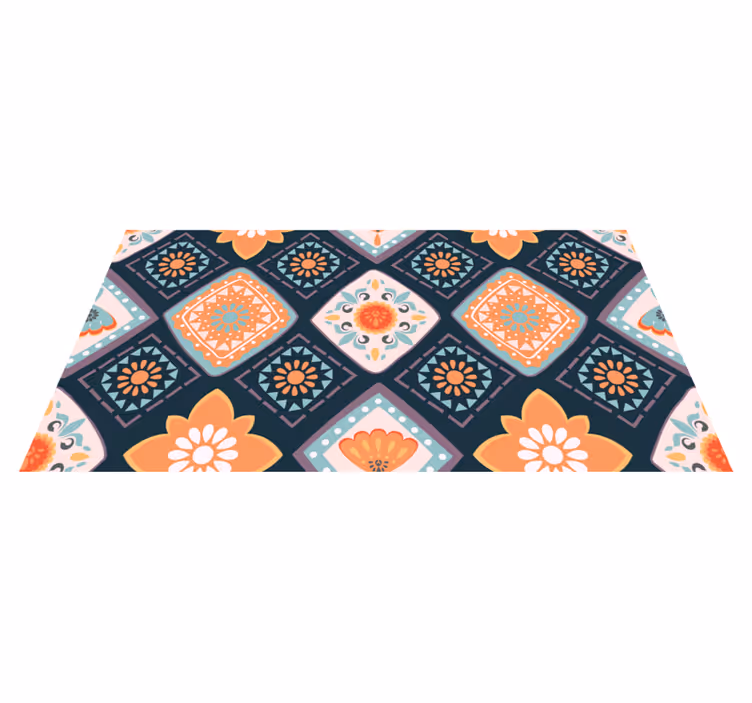 Tapete vinílico casa de banho design floral animado - TenStickers
