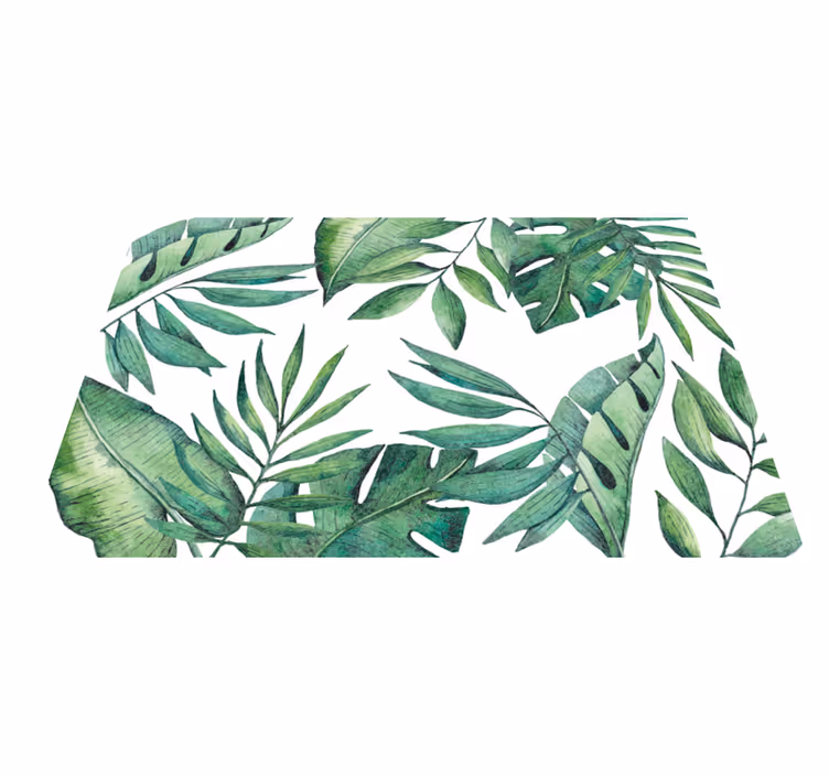 Tapete vinílico natureza motivo de folhas exuberantes - TenStickers
