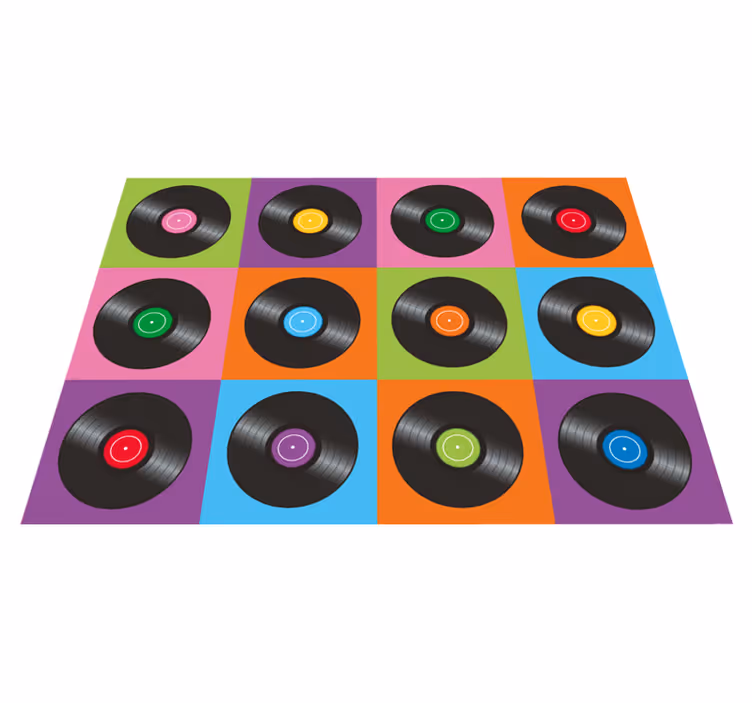Prato de disco de vinil de cozinha tapete de vinil - TenStickers