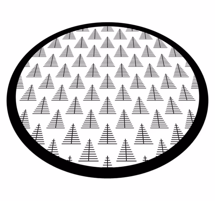 Tapete vinílico nórdico árvores cinzas geométricas - TenStickers