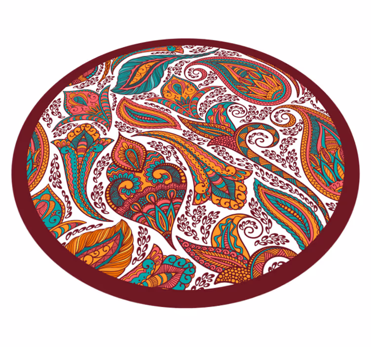 Tapete vinílico de mandala padrões coloridos em espiral - TenStickers