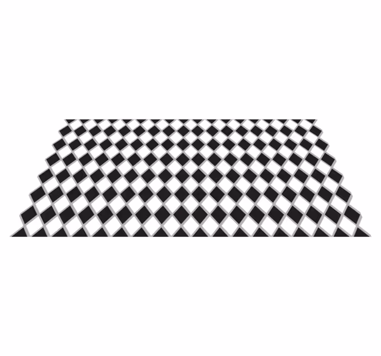 Tapete vinílico cozinha padrão de xadrez de diamante - TenStickers