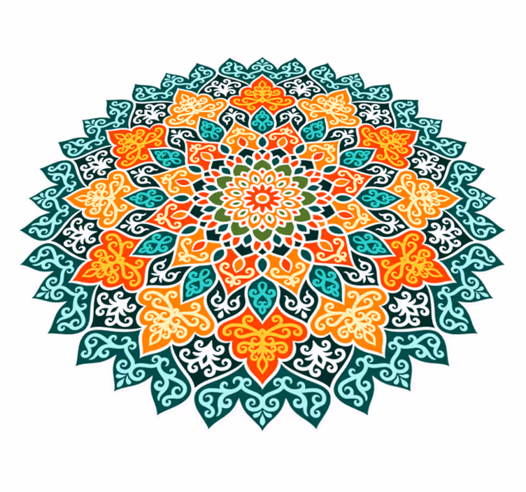 Tapete de vinil mandala colorido de cozinha - TenStickers