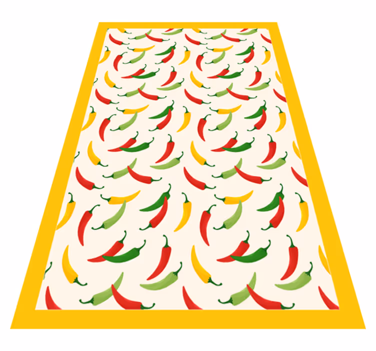 Tapete vinílico cozinha motivo de pimenta - TenStickers