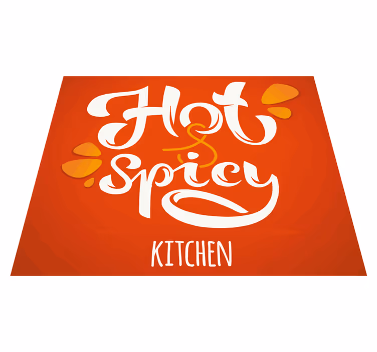 Tapete vinílico cozinha declaração picante e quente - TenStickers