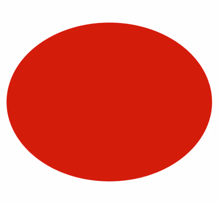 Tapete vinílico redondo círculo vermelho sólido - TenStickers