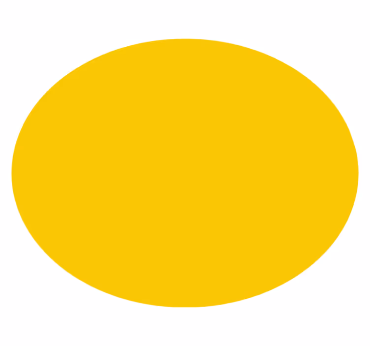 Tapete vinílico redondo amarelo brilhante - TenStickers