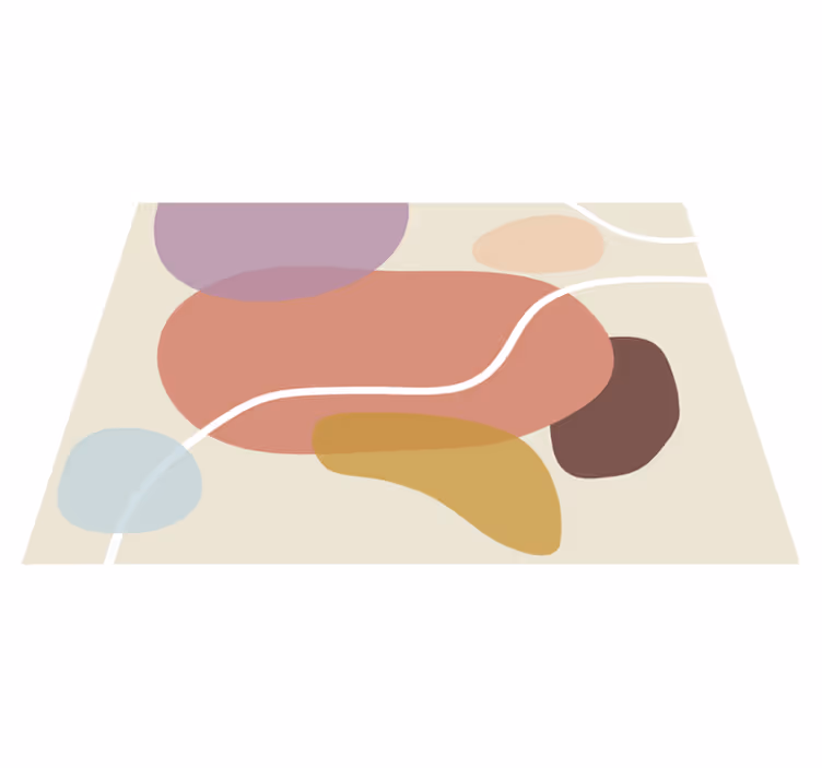 Tapete vinílico moderno formas orgânicas - TenStickers