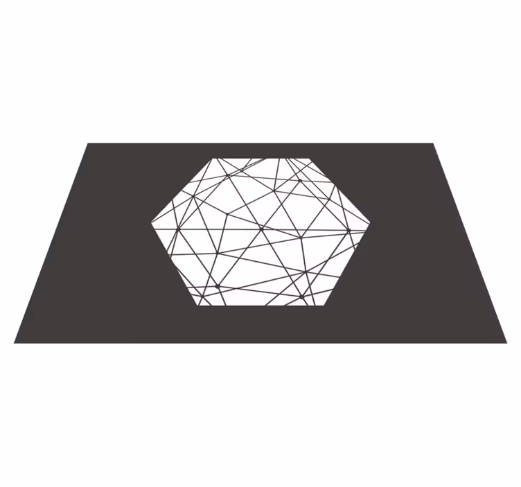 Tapete vinílico geométricas padrão hexagonal abstrato - TenStickers