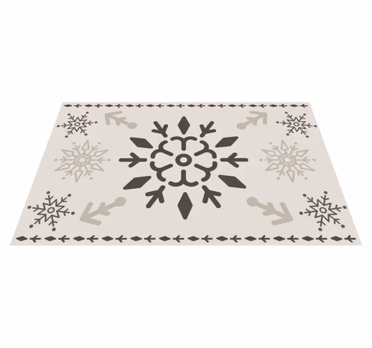 Tapete vinílico do Natal padrão geométrico de floco de neve - TenStickers