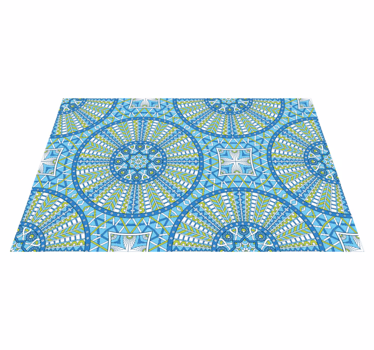 Tapete vinílico de mandala padrões geométricos elegantes - TenStickers