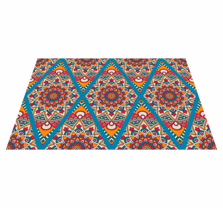 Tapete vinílico de mandala conceito colorido vibrante - TenStickers