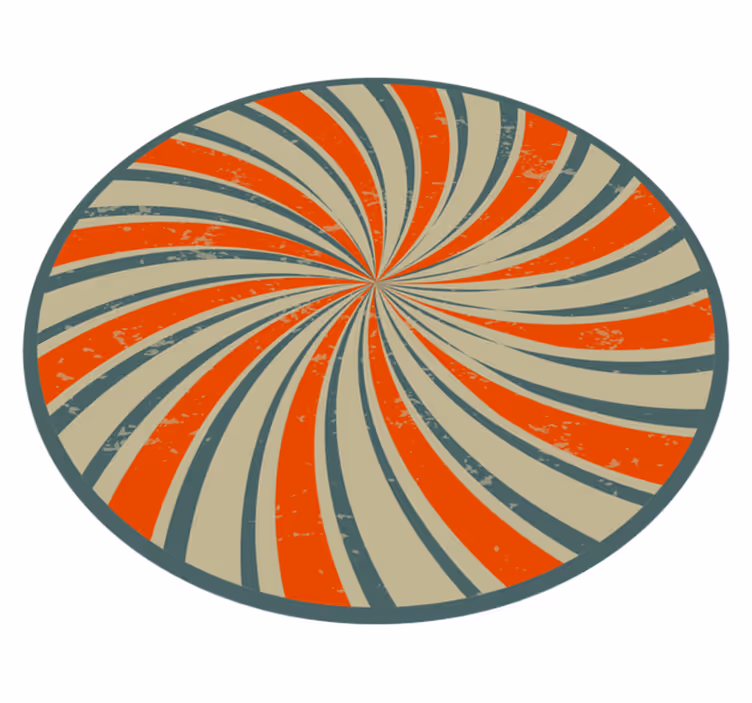 Tapete vinílico vintage design de redemoinho espiral - TenStickers
