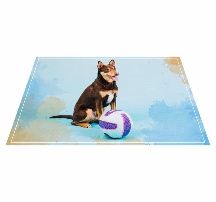 Tapete vinílico de animais companheiro canino brincalhão - TenStickers