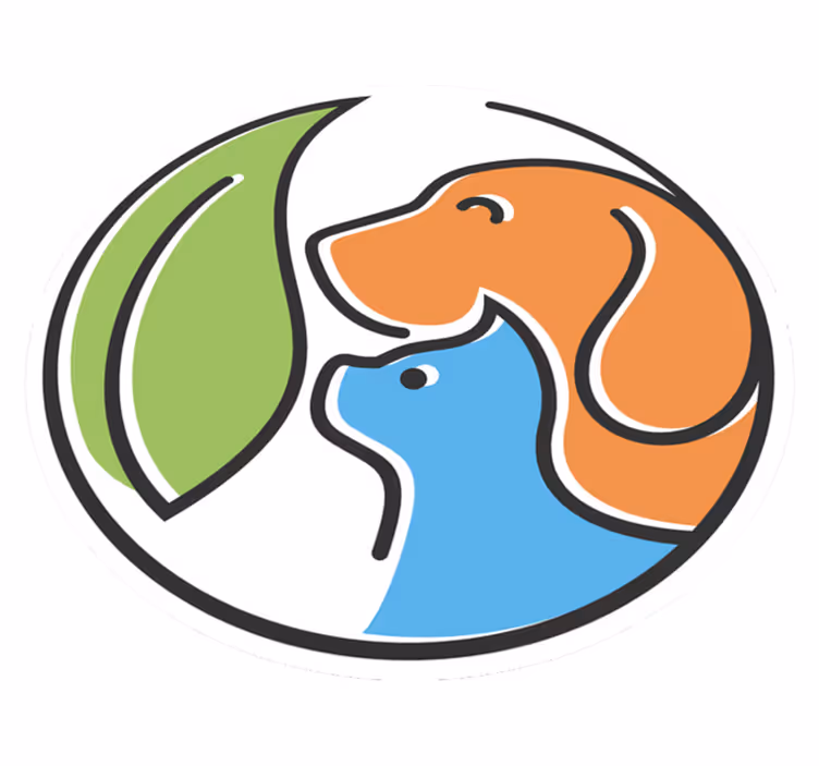 Tapete vinílico de animais rostos de animais abstratos - TenStickers