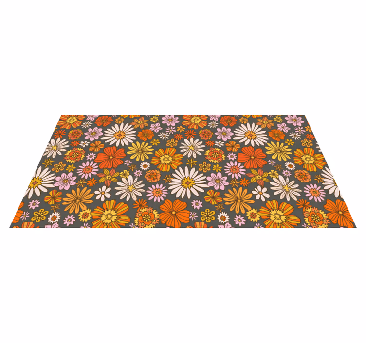 Tapete vinílico flores e plantas conjunto animado - TenStickers