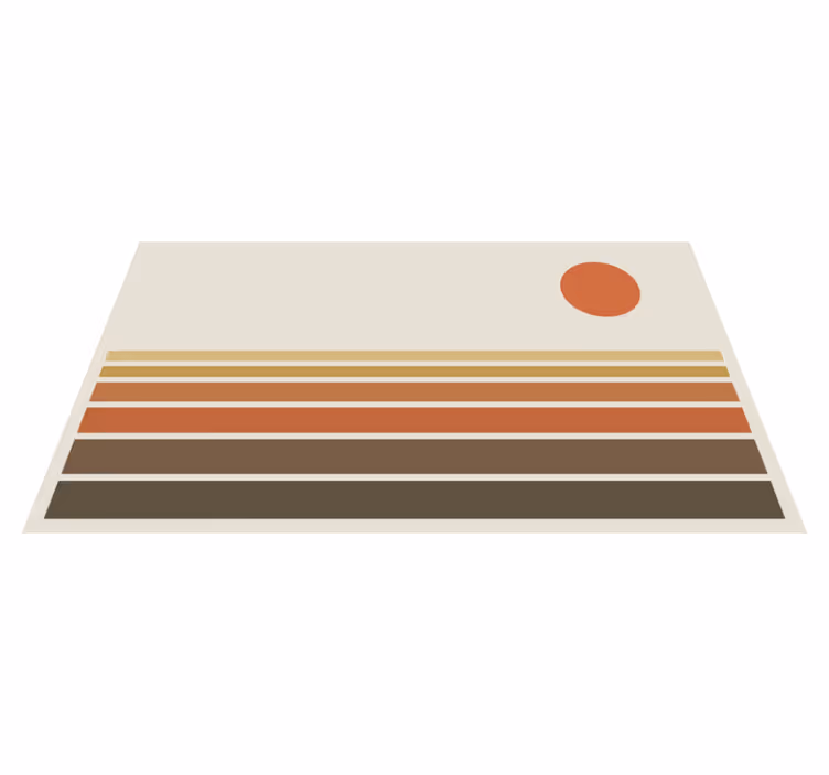 Tapete vinílico quarto padrão de listras do pôr do sol - TenStickers