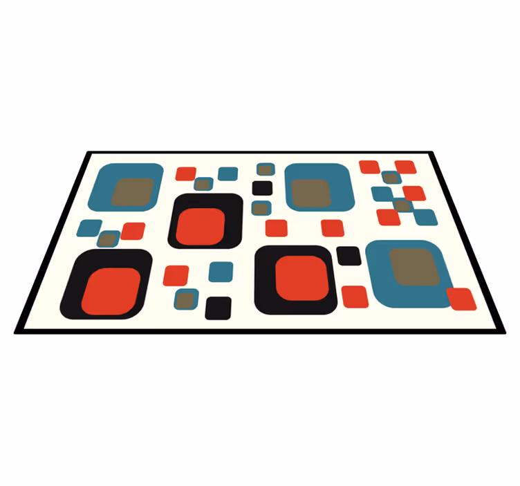 Tapete vinílico geométricas quadrados abstratos coloridos - TenStickers